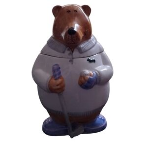 MCE Edi Sausalito Bear Golfer Cookie Jar